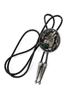 CXYP Howling Wolf Bolo Tie Antique Silver Bolo Tie Western Cowboy Tie