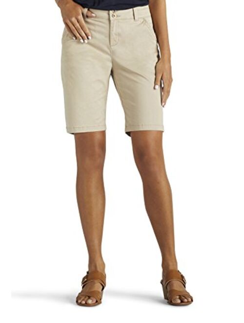 LEE Women's Straight Fit Tailored Chino Bermuda Short