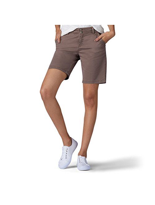 LEE Women's Straight Fit Tailored Chino Bermuda Short