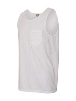 Comfort Colors Men's Preshrunk Left Chest Pocket Tank Top