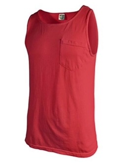 Comfort Colors Men's Preshrunk Left Chest Pocket Tank Top