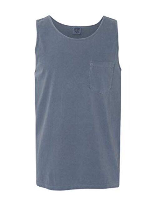 Comfort Colors Men's Preshrunk Left Chest Pocket Tank Top