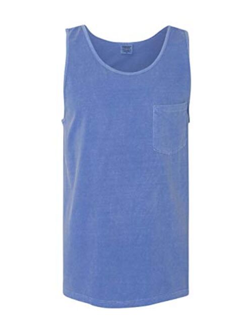 Comfort Colors Men's Preshrunk Left Chest Pocket Tank Top