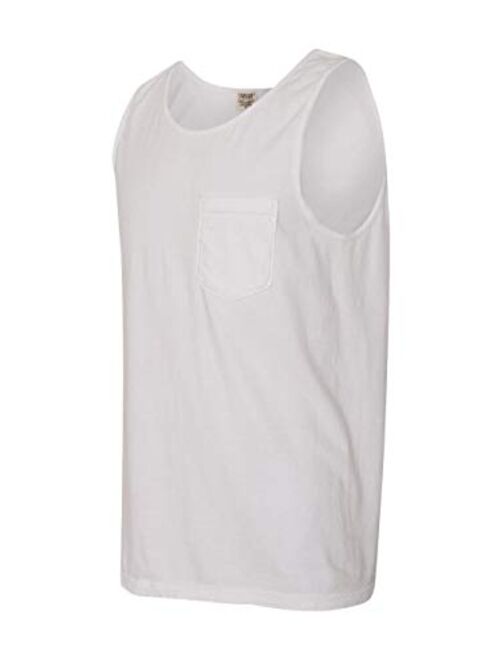 Comfort Colors Men's Preshrunk Left Chest Pocket Tank Top