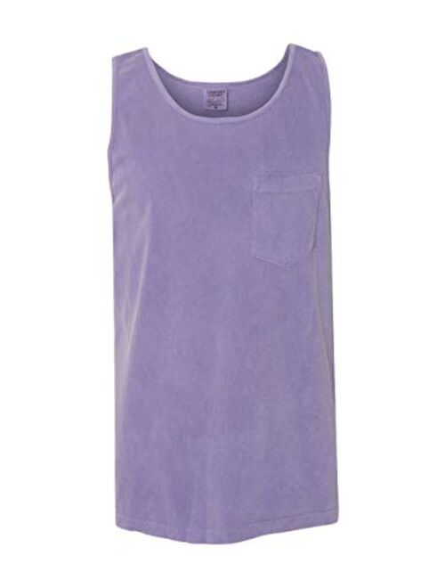 Comfort Colors Men's Preshrunk Left Chest Pocket Tank Top