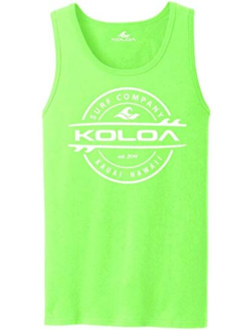 Joe's USA Koloa Surf Thruster Surfboard Logo Tank Tops in 27 Colors. Adult Sizes: S-4XL