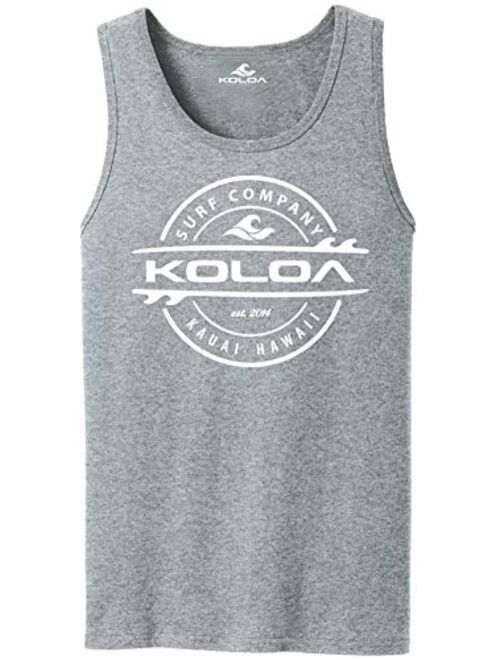 Joe's USA Koloa Surf Thruster Surfboard Logo Tank Tops in 27 Colors. Adult Sizes: S-4XL