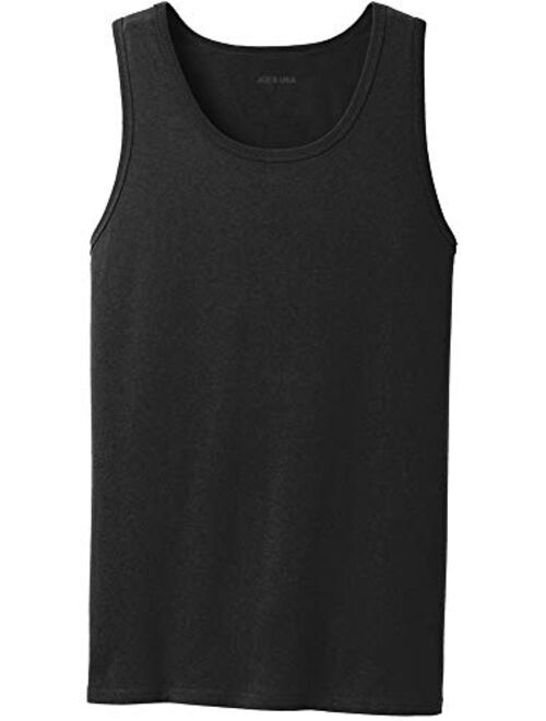 Joe's USA Mens Core Cotton Tank Tops in Adult Sizes: S-4XL