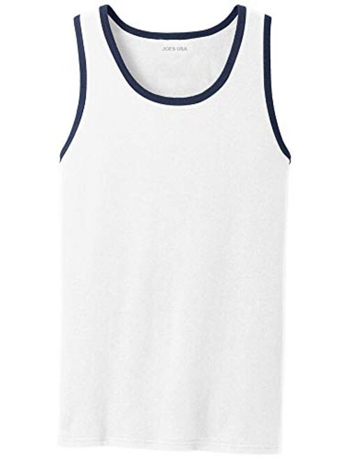 Joe's USA Mens Core Cotton Tank Tops in Adult Sizes: S-4XL