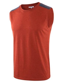 HARBETH Men's Classic Basic Sleeveless Active Tank Top Jersey Casual T Shirts