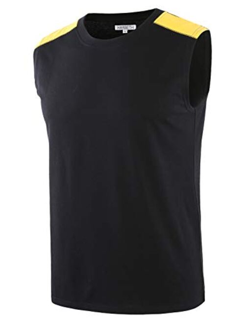 HARBETH Men's Classic Basic Sleeveless Active Tank Top Jersey Casual T Shirts