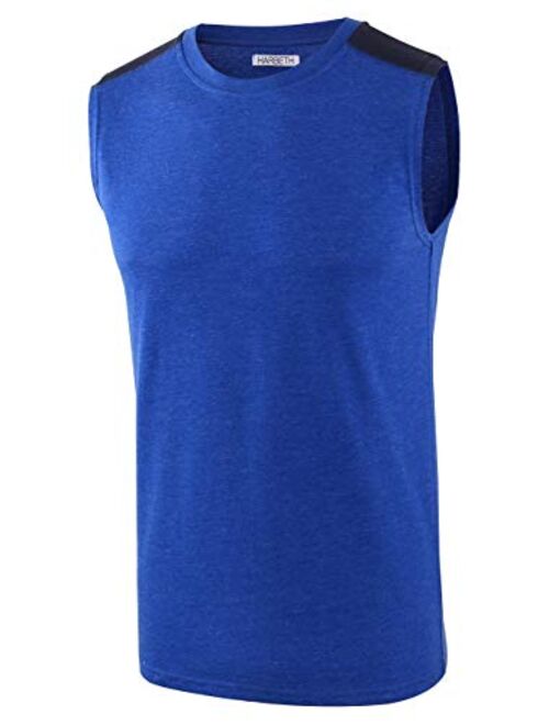 HARBETH Men's Classic Basic Sleeveless Active Tank Top Jersey Casual T Shirts