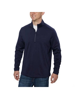 Greg Norman Mens Zip Pullover Moisture Wicking, Shark Logo on Back