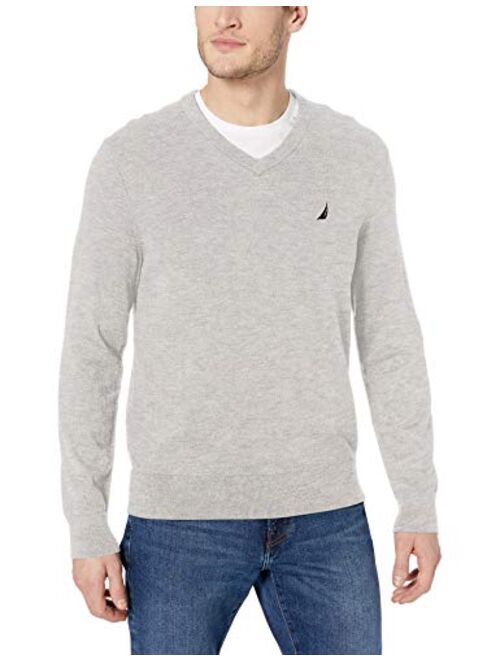 Nautica Men's Classic Fit Soft Lightweight Jersey V-Neck Sweater