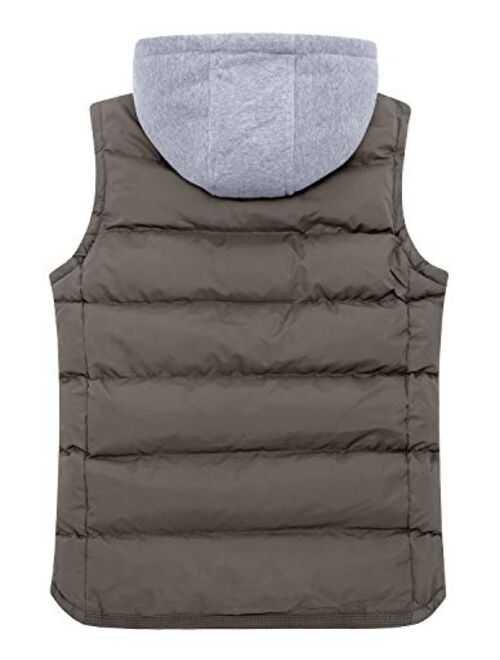 ZSHOW Men's Winter Removable Hooded Padded Puffer Vest