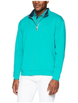 Men's Pebble Beach Golf Long Sleeve 1/4 Zip Pullover with Contrast Trim