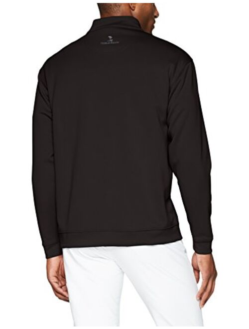 Men's Pebble Beach Golf Long Sleeve 1/4 Zip Pullover with Contrast Trim