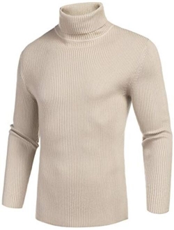 Daupanzees Mens Casual Basic Thermal Turtleneck Slim Fit Pullover Thermal Sweaters