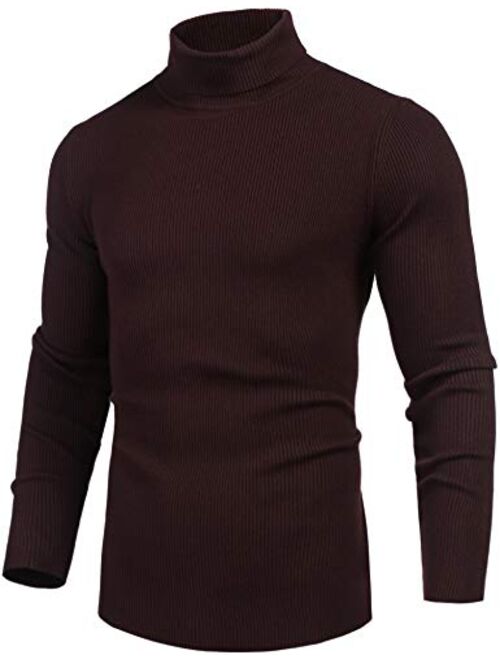 Daupanzees Mens Casual Basic Thermal Turtleneck Slim Fit Pullover Thermal Sweaters