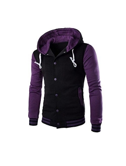 Men Coat Jacket Outwear Sweater Winter Slim Tops Hoodie Warm Hooded Sweatshirt