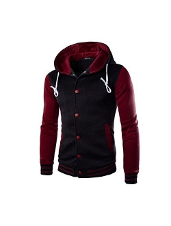 Men Coat Jacket Outwear Sweater Winter Slim Tops Hoodie Warm Hooded Sweatshirt