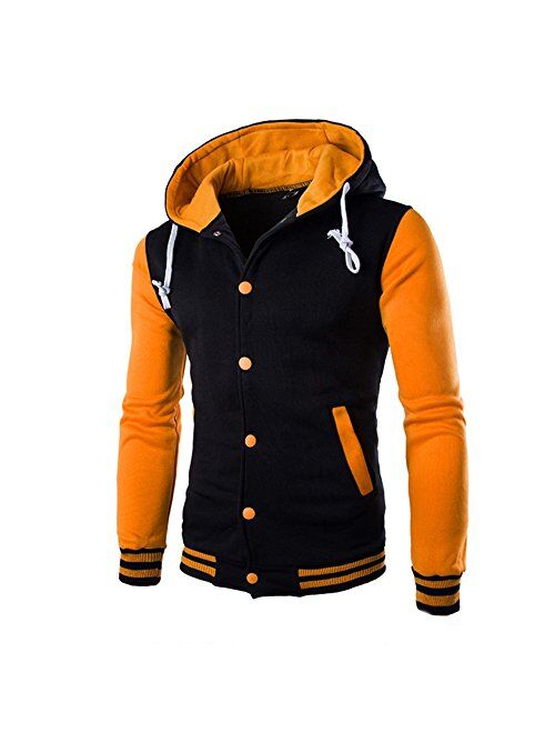 Men Coat Jacket Outwear Sweater Winter Slim Tops Hoodie Warm Hooded Sweatshirt