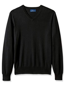 BUTTONED DOWN Men's Supima Cotton Lightweight V-Neck Sweater