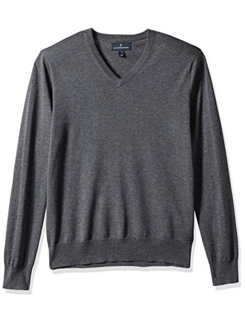 BUTTONED DOWN Men's Supima Cotton Lightweight V-Neck Sweater