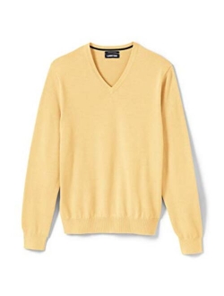 Men's Classic Fit Fine Gauge Supima Cotton V-Neck Sweater