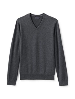 Men's Classic Fit Fine Gauge Supima Cotton V-Neck Sweater