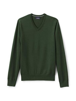 Men's Classic Fit Fine Gauge Supima Cotton V-Neck Sweater