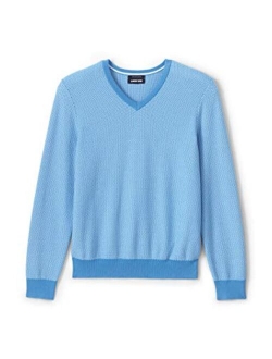 Men's Classic Fit Fine Gauge Supima Cotton V-Neck Sweater