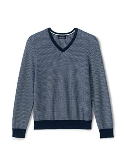 Men's Classic Fit Fine Gauge Supima Cotton V-Neck Sweater