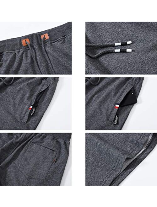 QPNGRP Mens Shorts Casual Drawstring Zipper Pockets Elastic Waist