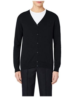 Amazon Brand - MERAKI Men's Cotton V Neck Cardigan