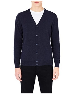 Amazon Brand - MERAKI Men's Cotton V Neck Cardigan