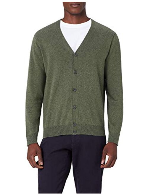 Amazon Brand - MERAKI Men's Cotton V Neck Cardigan