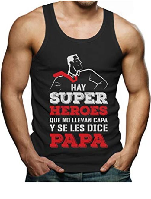 Playeras para Papa, Regalos para el Dia del Padre - Mi Papa ES mi Super Men's Tank Top