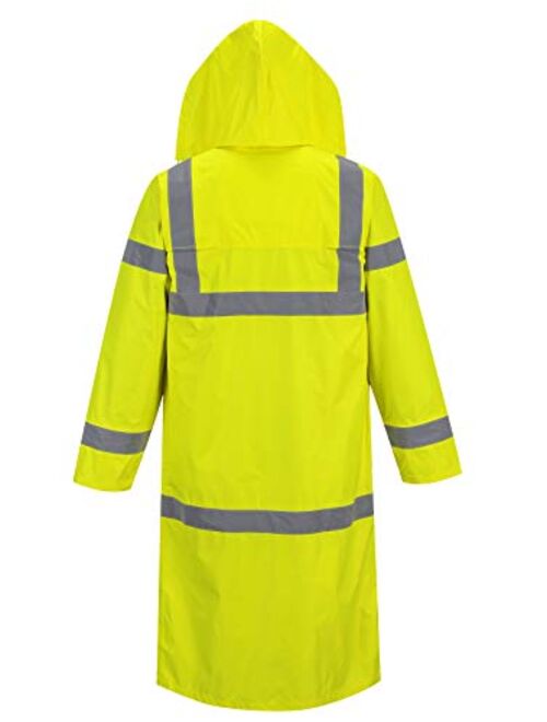 Portwest Hi-Vis Classic Raincoat 48 Uh445