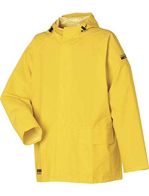 Helly Hansen 70129 Men's Workwear Mandal Adjustable Waterproof Jackets for Men - Heavy Duty Comfortable PVC-Coated Protective Rain Coat