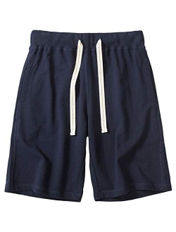 CZZSTANCE Mens Shorts Casual Cotton Workout Drawstring Summer Beach Shorts with Elastic Waist and Pockets