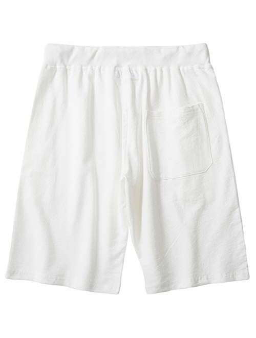 CZZSTANCE Mens Shorts Casual Cotton Workout Drawstring Summer Beach Shorts with Elastic Waist and Pockets