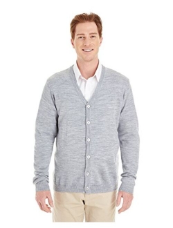 Harriton Pilbloc V-Neck Button Cardigan Sweater (M425)