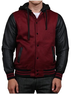 NE PEOPLE Mens Casual Comfortable Varsity Baseball Jackets & Hoodies