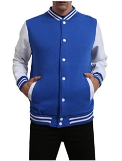 NE PEOPLE Mens Casual Comfortable Varsity Baseball Jackets & Hoodies