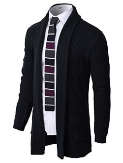 H2H Mens Casual Slim Fit Open Front Cardigan Lightweight Long Sleeve