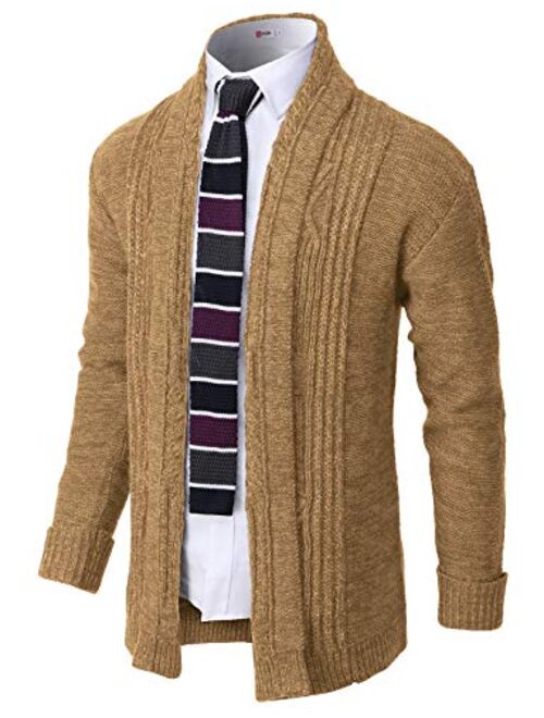 H2H Mens Casual Slim Fit Open Front Cardigan Lightweight Long Sleeve