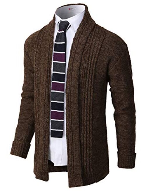 H2H Mens Casual Slim Fit Open Front Cardigan Lightweight Long Sleeve