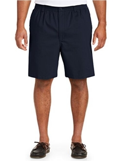 Harbor Bay by DXL Big and Tall Elastic-Waist Twill Shorts-Updated Fit