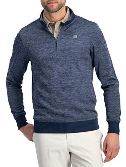 Dry Fit Pullover Sweaters for Men - Quarter Zip Fleece Golf Jacket - Tailored Fit